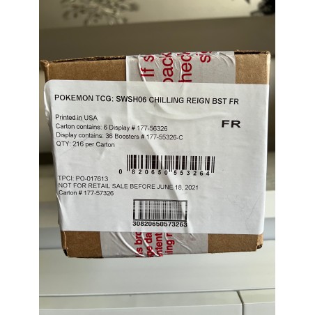 Pokemon carton 6 display 36 booster règne de glace EB 6 français scellé